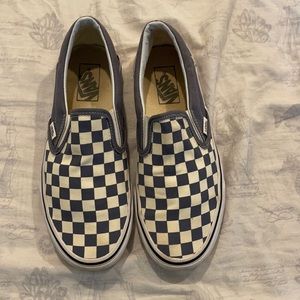 blue checkered vans